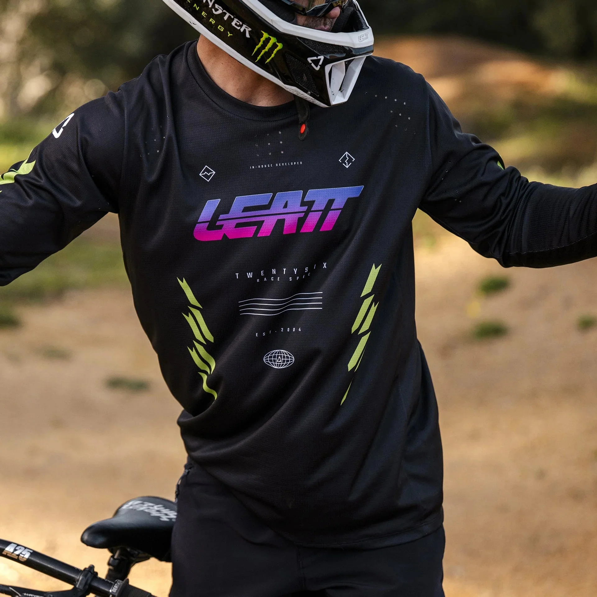 Maillot LEATT MTB GRAVITY 4.0 Manches Longues Noir/Violet - Image 4