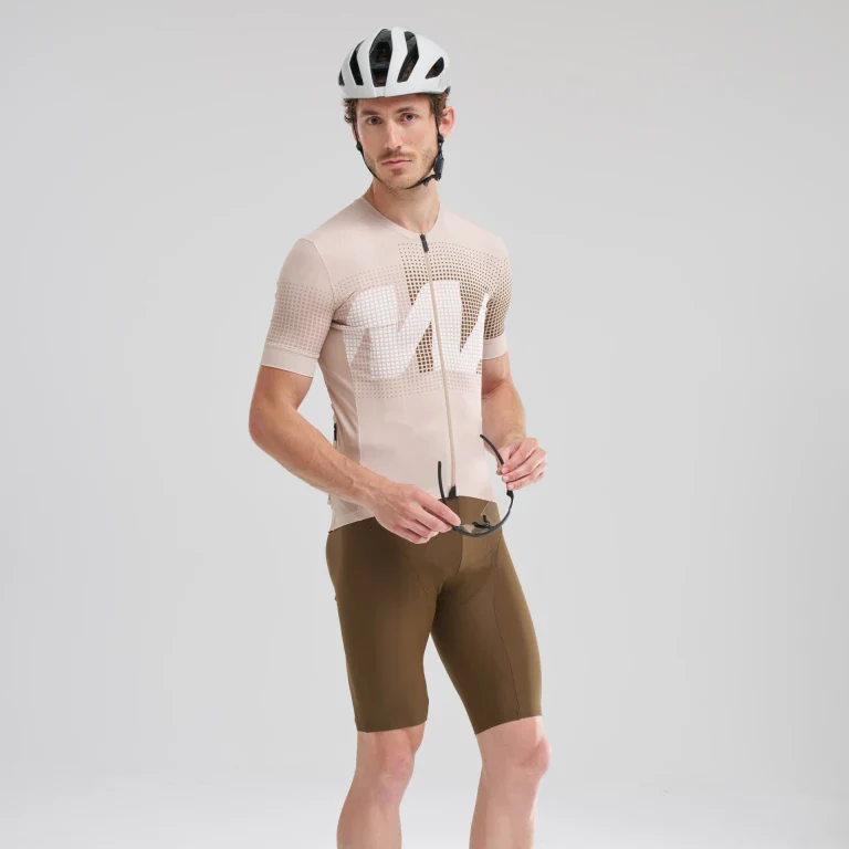 Maillot MAVIC AKSIUM GRAPHIC Manches Courtes Beige - Image 5