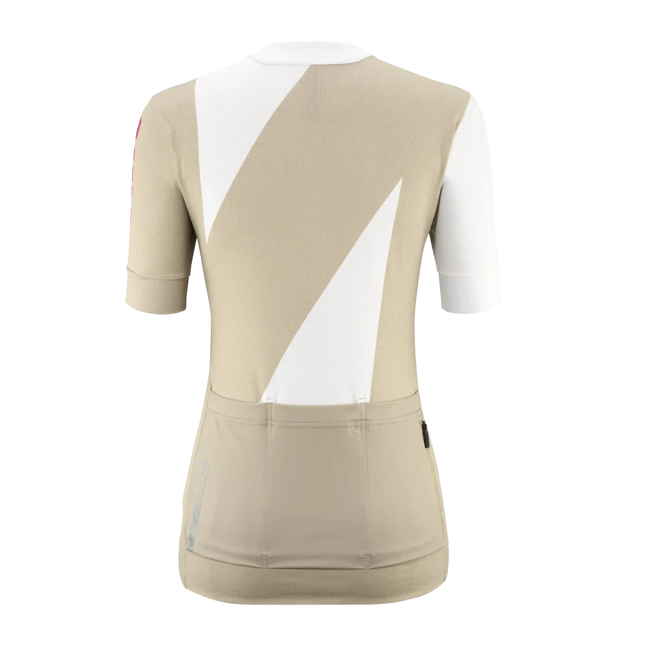 Maillot MAVIC AKSIUM GRAPHIC Manches Courtes Femme Beige - Image 2