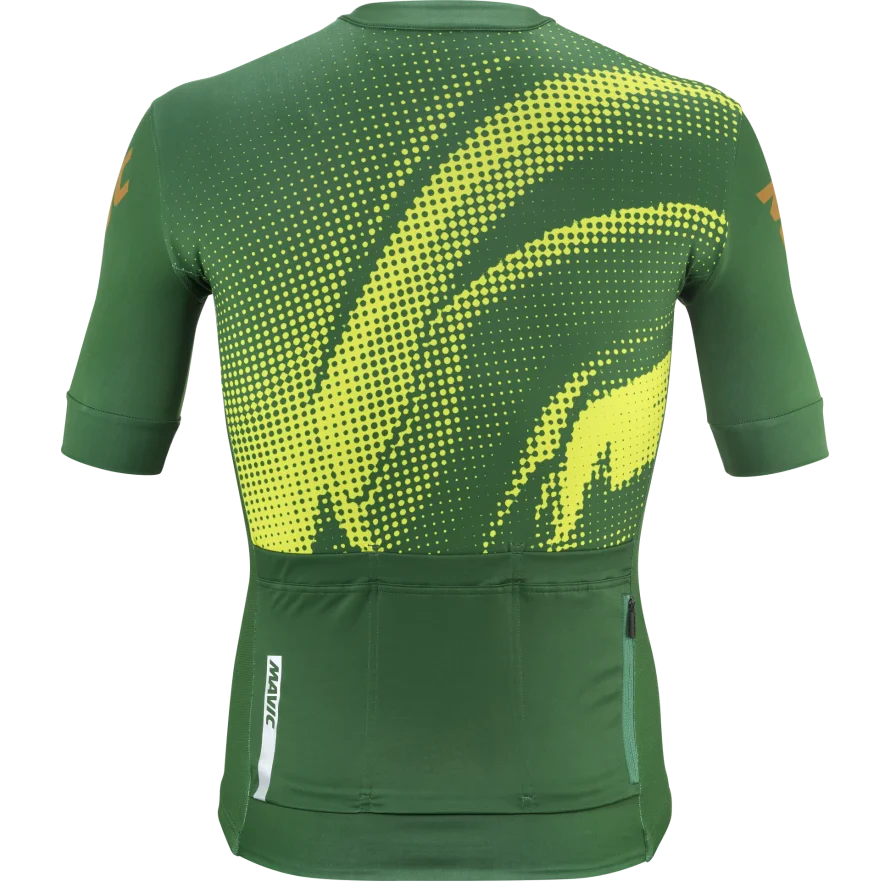 Maillot MAVIC AKSIUM GRAPHIC Manches Courtes Vert/Jaune - Image 2