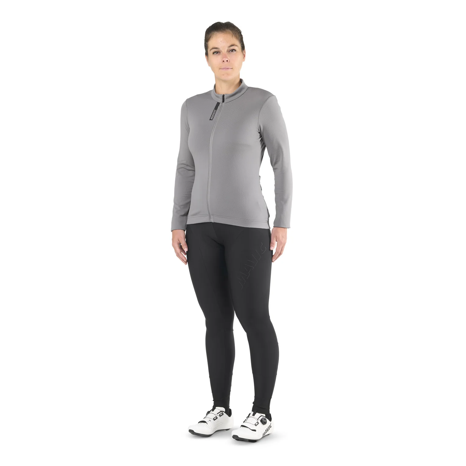 Maillot MAVIC AKSIUM THERMO Femme Manches Longues Gris - Image 4