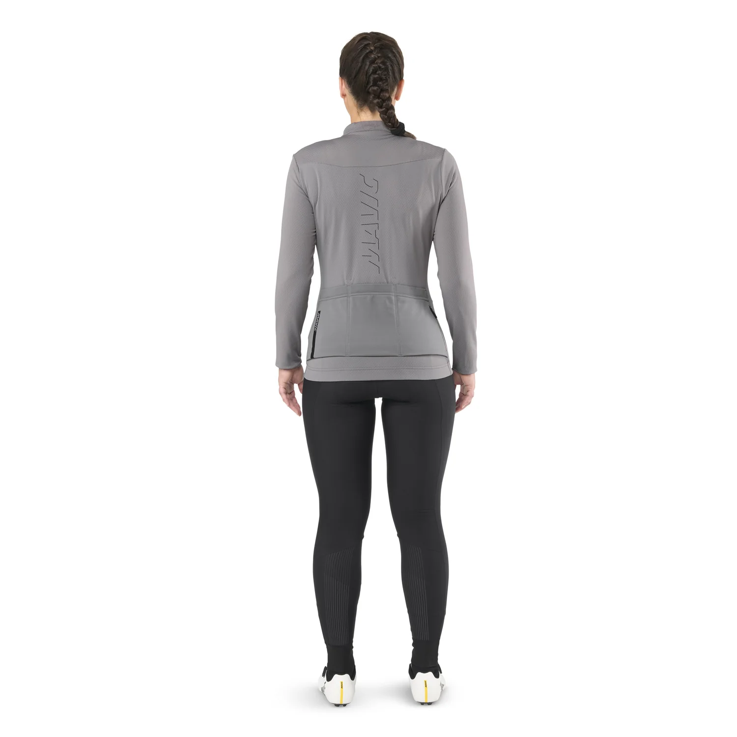 Maillot MAVIC AKSIUM THERMO Femme Manches Longues Gris - Image 5