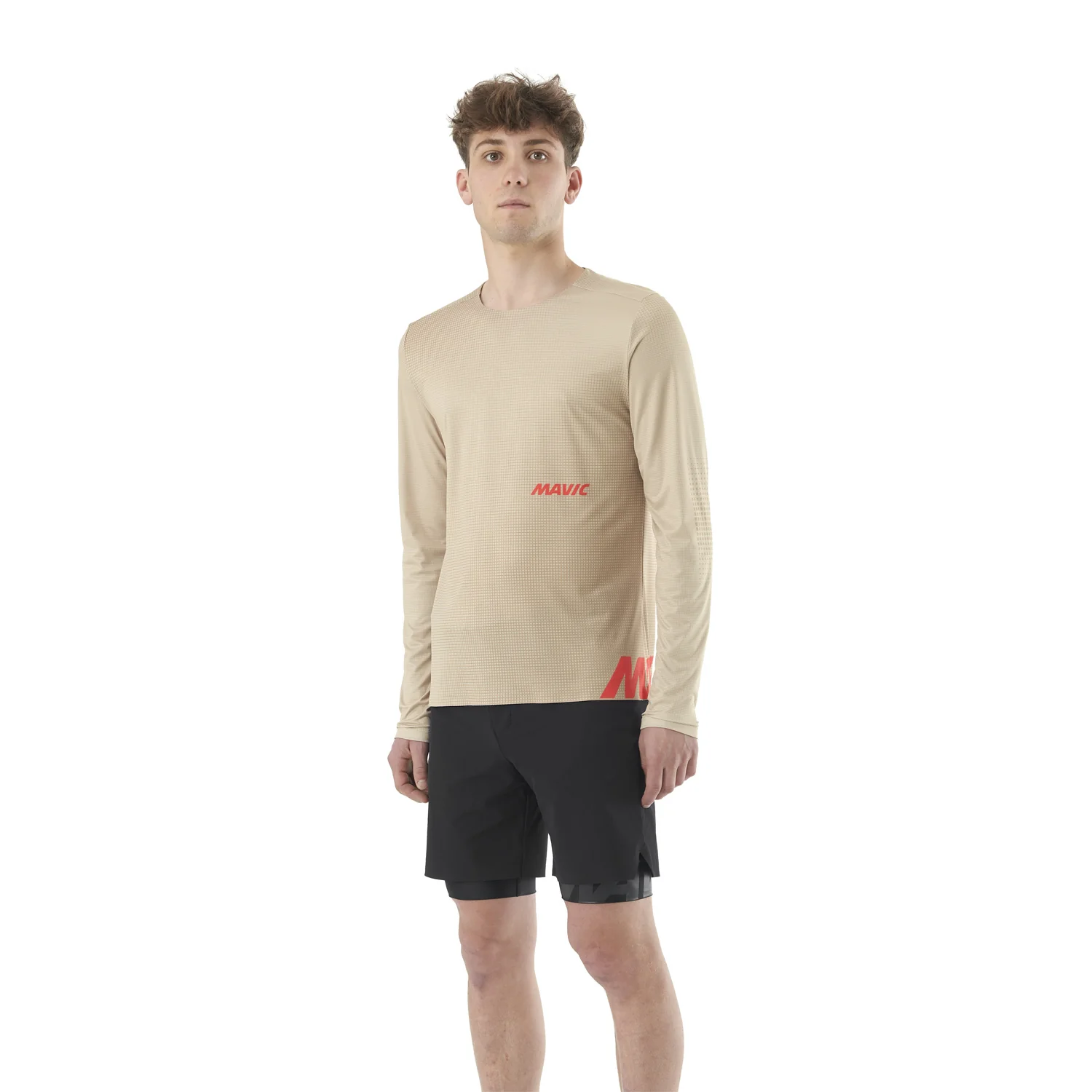 Maillot MAVIC CROSSTRAIL Manches Longues Beige - Image 4