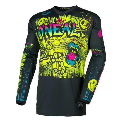 Maillot O'NEAL ELEMENT RANCID Junior Manches Longues Noir/Jaune