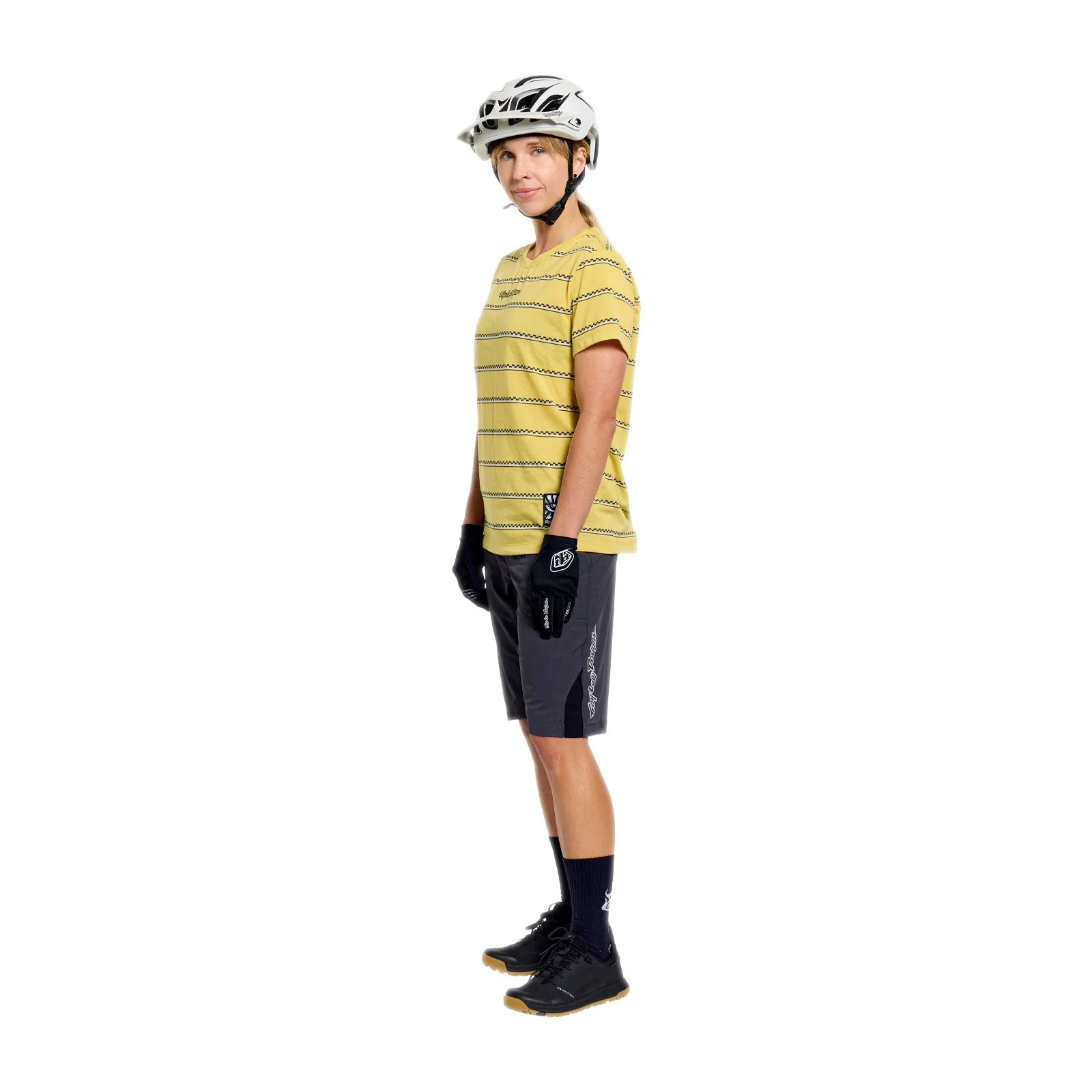 Maillot TROY LEE DESIGNS LILIUM RIDE CHECKED OUT Femme Manches Courtes Jaune - Image 11