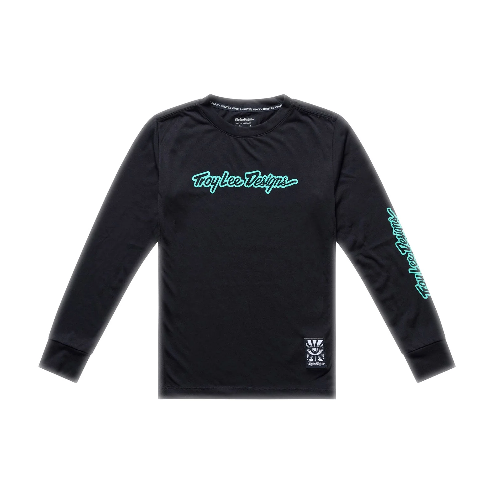 Maillot TROY LEE DESIGNS SKYLINE RIDE SIGNATURE Junior Manches Longues Noir/Vert