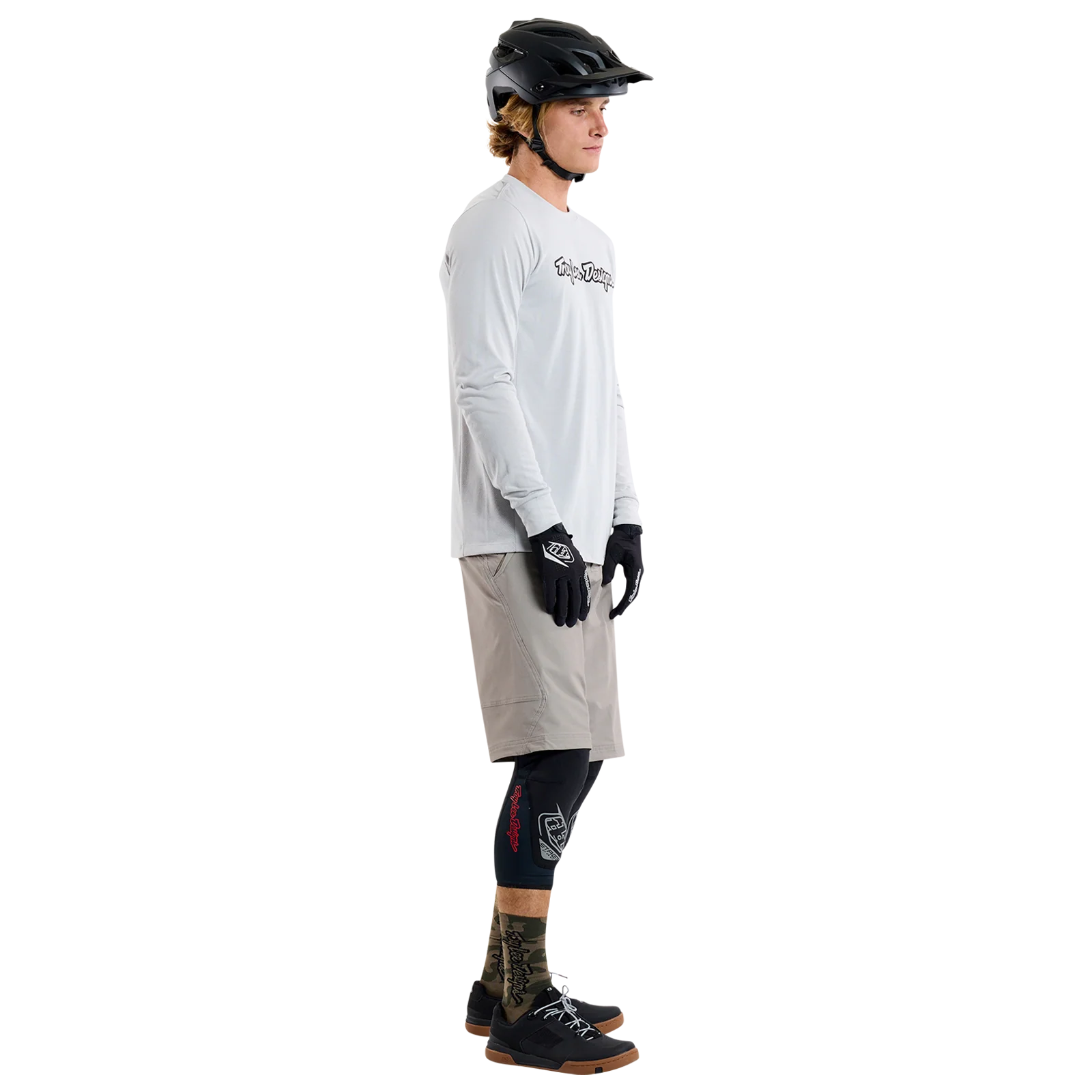 Maillot TROY LEE DESIGNS SKYLINE RIDE TEE SIGNATURE Manches Longues Gris - Image 6