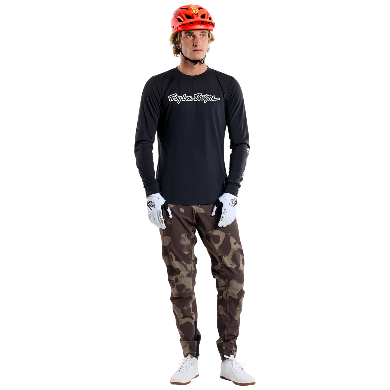 Maillot TROY LEE DESIGNS SKYLINE RIDE TEE SIGNATURE Manches Longues Noir - Image 5