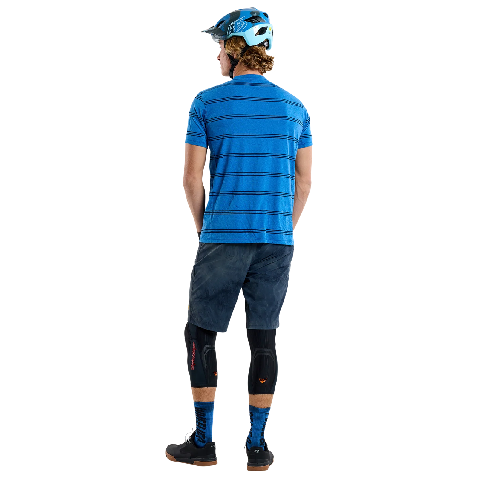 Maillot TROY LEE DESIGNS SKYLINE RIDE TEE WASH OUT Manches Courtes Bleu - Image 5