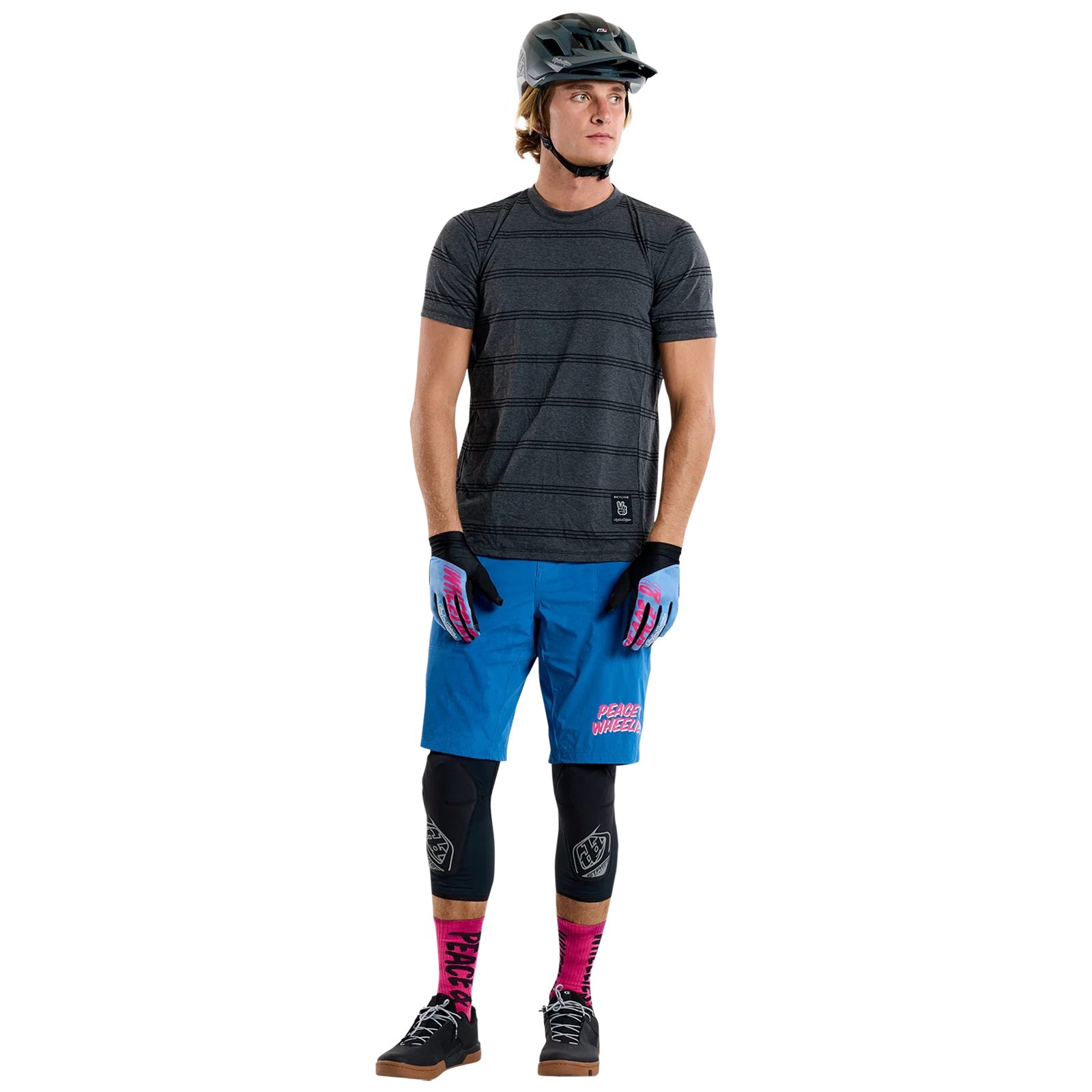 Maillot TROY LEE DESIGNS SKYLINE RIDE TEE WASH OUT Manches Courtes Gris - Image 5