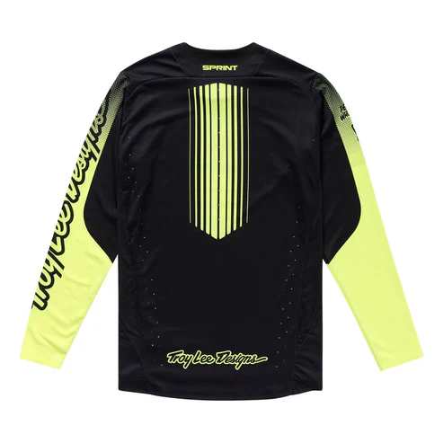 Maillot TROY LEE DESIGNS SPRINT Manches Longues Noir/Jaune - Image 2