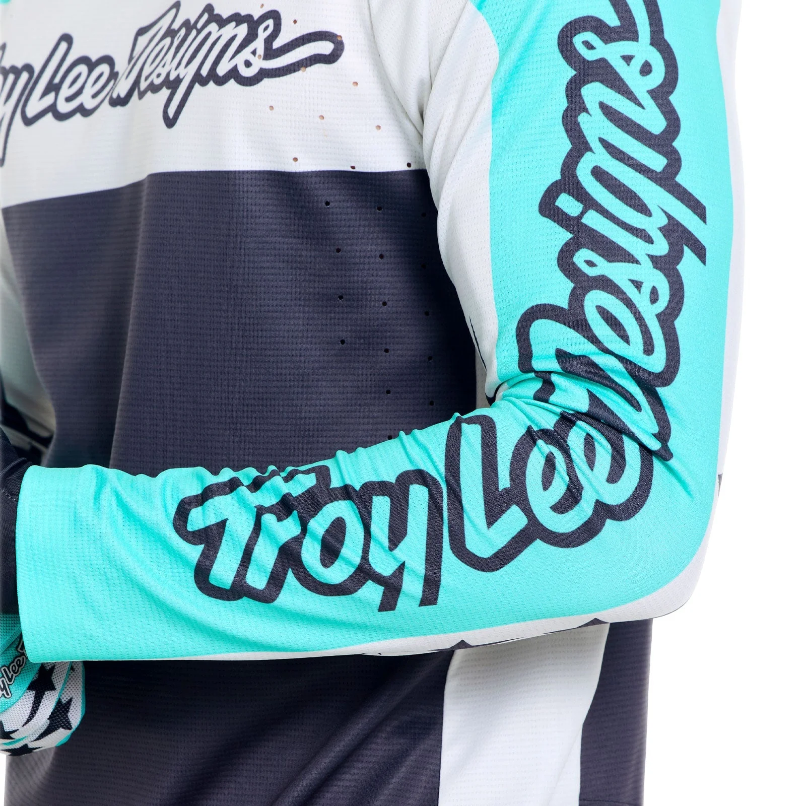 Maillot TROY LEE DESIGNS SPRINT PRO YO MOTO Manches Longues Noir/Bleu - Image 11