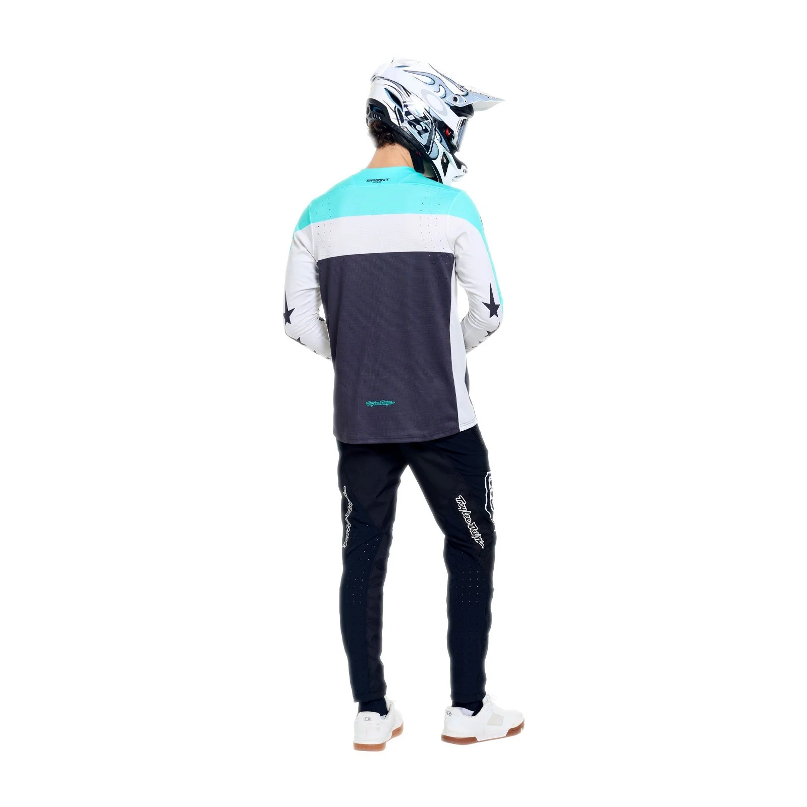 Maillot TROY LEE DESIGNS SPRINT PRO YO MOTO Manches Longues Noir/Bleu - Image 5