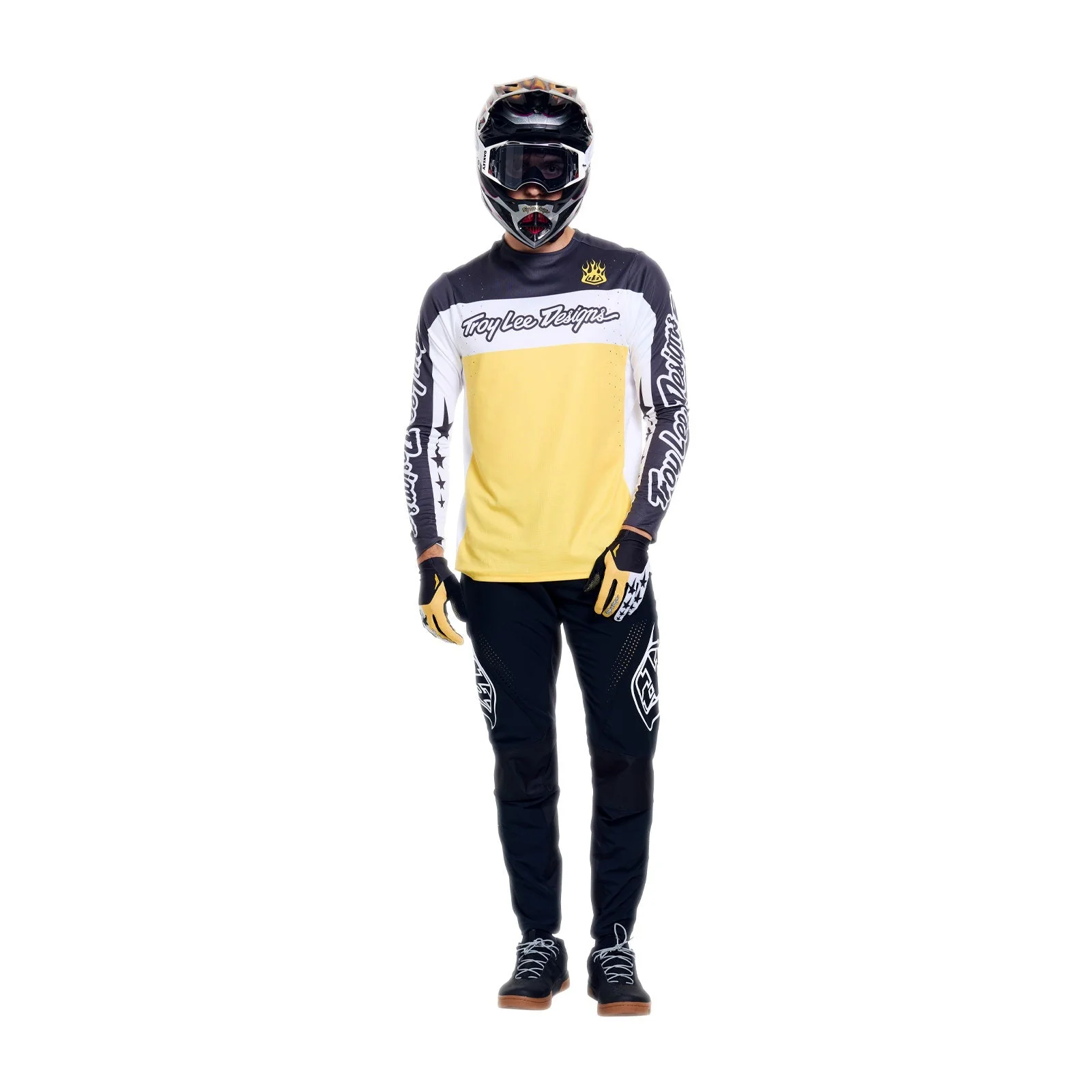 Maillot TROY LEE DESIGNS SPRINT PRO YO MOTO Manches Longues Noir/Jaune - Image 3