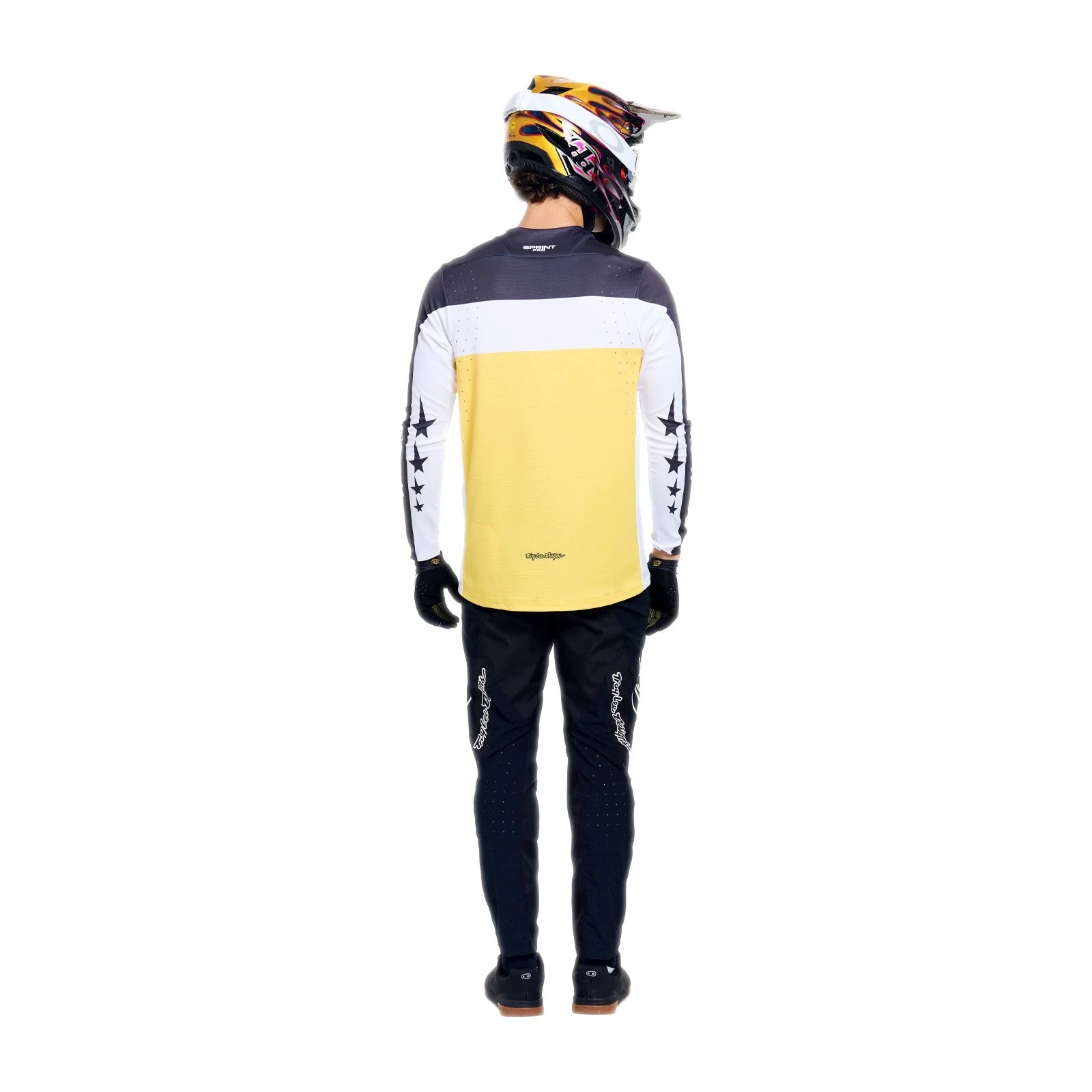 Maillot TROY LEE DESIGNS SPRINT PRO YO MOTO Manches Longues Noir/Jaune - Image 5