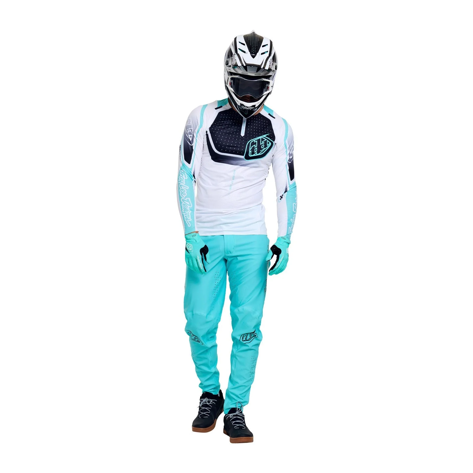 Maillot TROY LEE DESIGNS SPRINT ULTRA PROTON Manches Longues Blanc/Bleu - Image 4