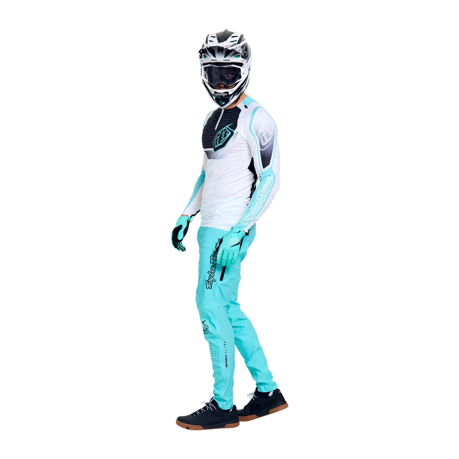 Maillot TROY LEE DESIGNS SPRINT ULTRA PROTON Manches Longues Blanc/Bleu - Image 6