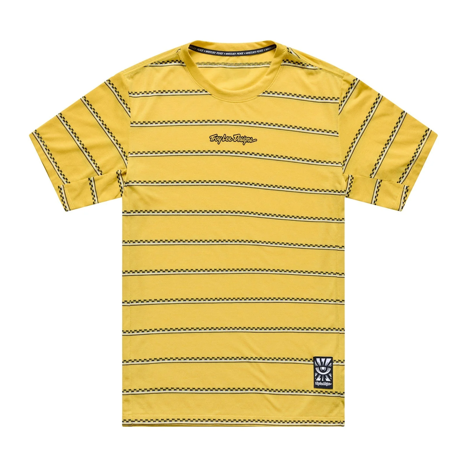 Maillot TROY LEE DESIGNS SKYLINE FAKIE RIDE Manches Courtes Jaune