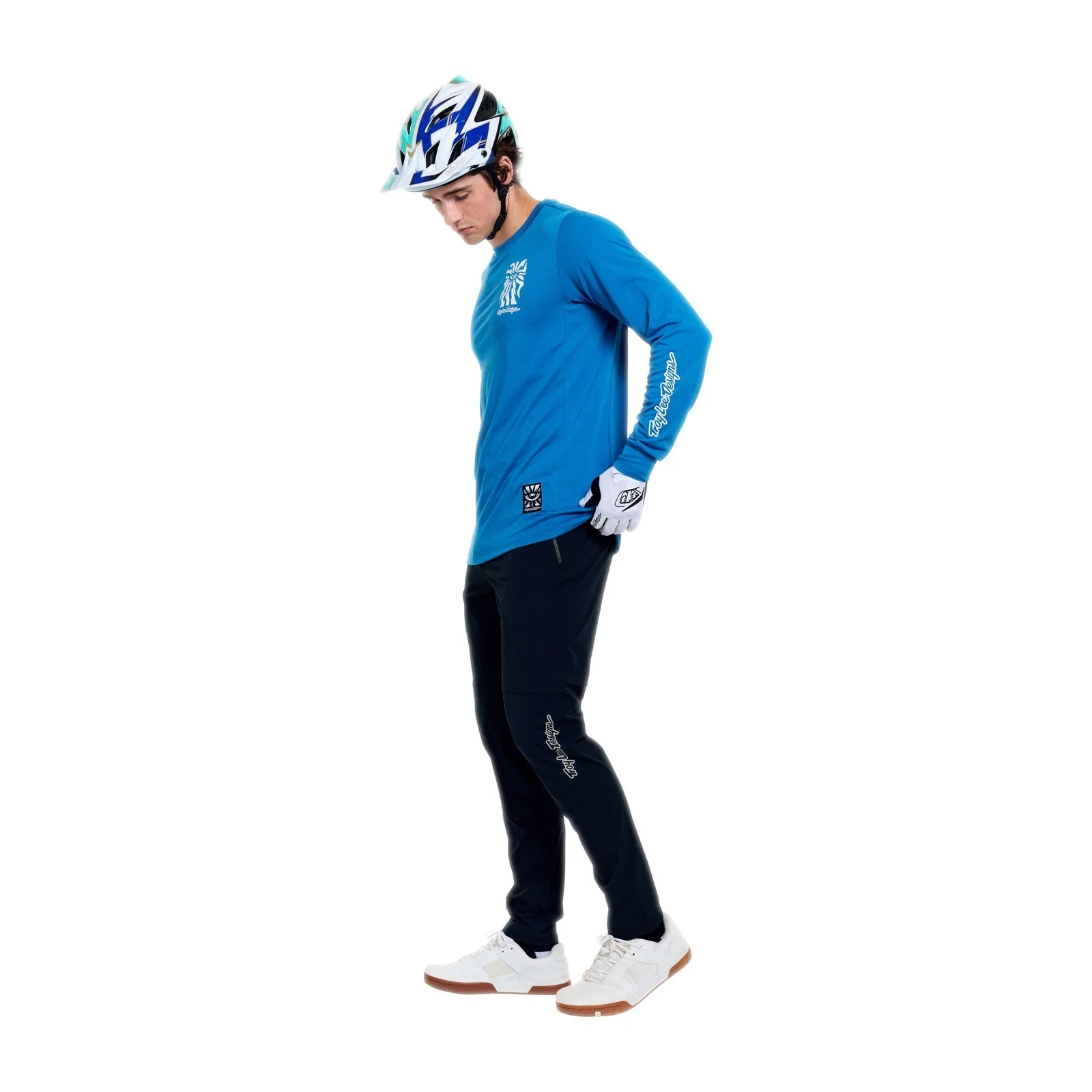 Maillot TROY LEE DESIGNS SKYLINE RIDE ONE EYE AERO Manches Longues Bleu - Image 4