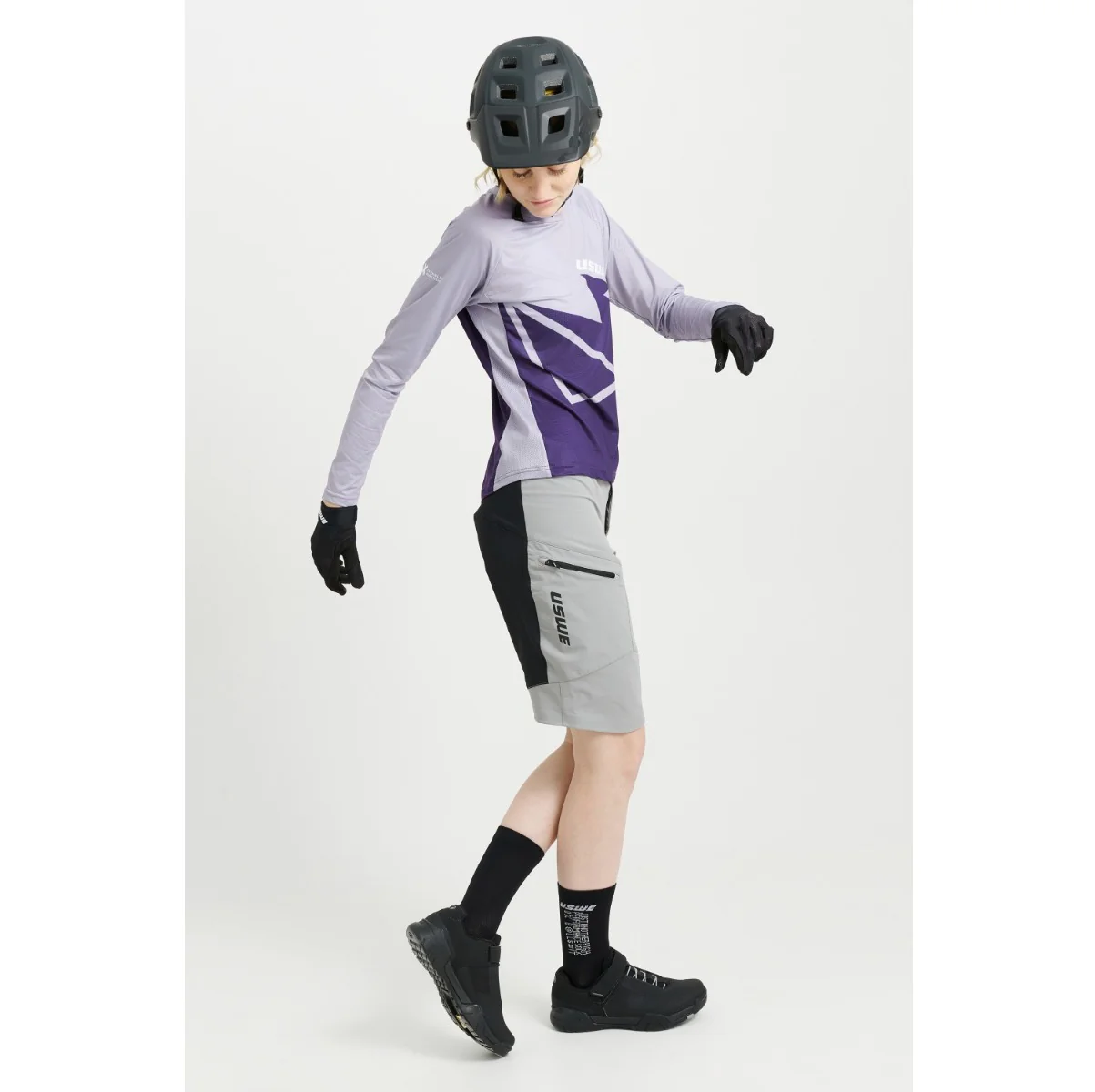 Maillot USWE BERG MTB Manches Longues Femme Lavande - Image 7