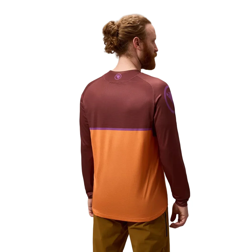 Maillot ENDURA SINGLETRACK CORE PRINTED Manches Longues End Orange - Image 2