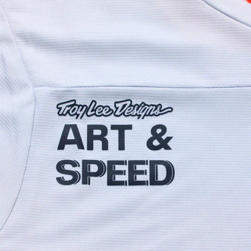 Maillot TROY LEE DESIGNS SKYLINE Manches Longues Blanc/Rouge - Image 3