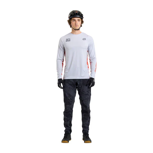 Maillot TROY LEE DESIGNS SKYLINE Manches Longues Blanc/Rouge - Image 7
