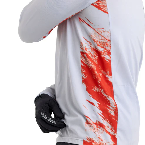 Maillot TROY LEE DESIGNS SKYLINE Manches Longues Blanc/Rouge - Image 9