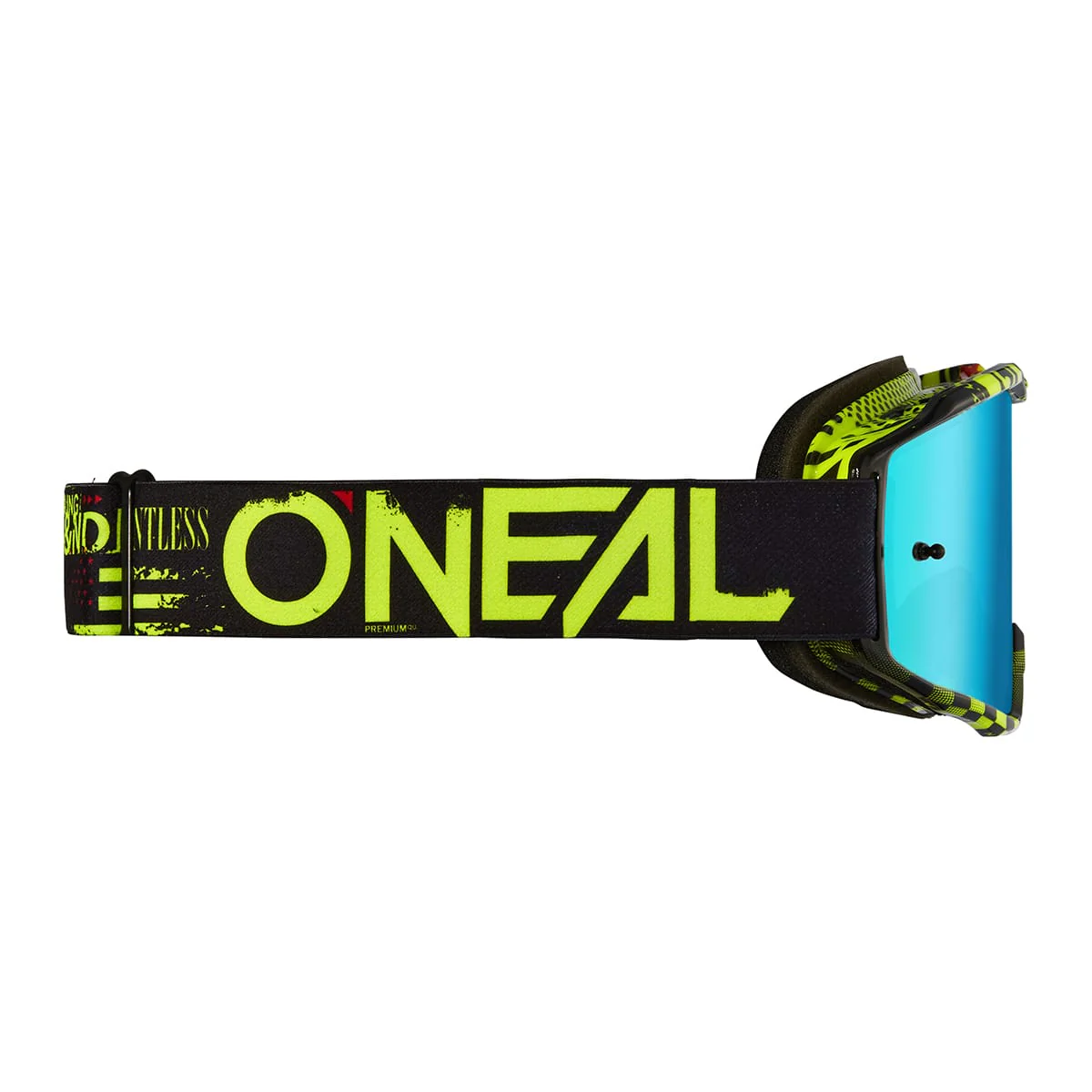 Masque O'NEAL B-10 ATTACK Noir/Jaune Fluo Écran Radium Bleu - Image 2