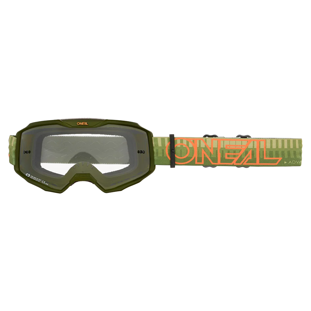 Masque O'NEAL B-10 STRIPED Vert/Orange Écran Clear