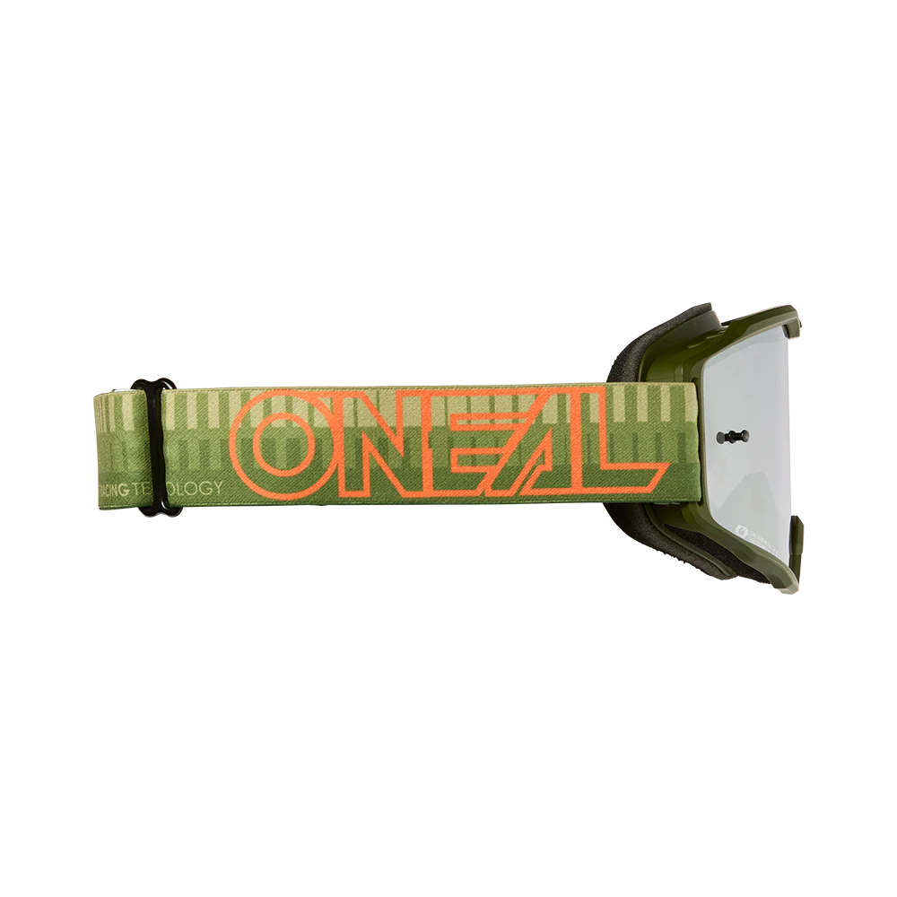 Masque O'NEAL B-10 STRIPED Vert/Orange Écran Silver Mirror - Image 2