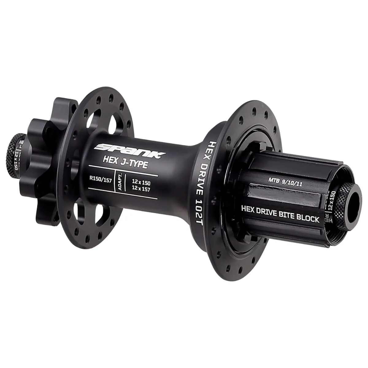 Moyeu Arrière SPANK HEX DRIVE 102T 12x150/157 mm Noir