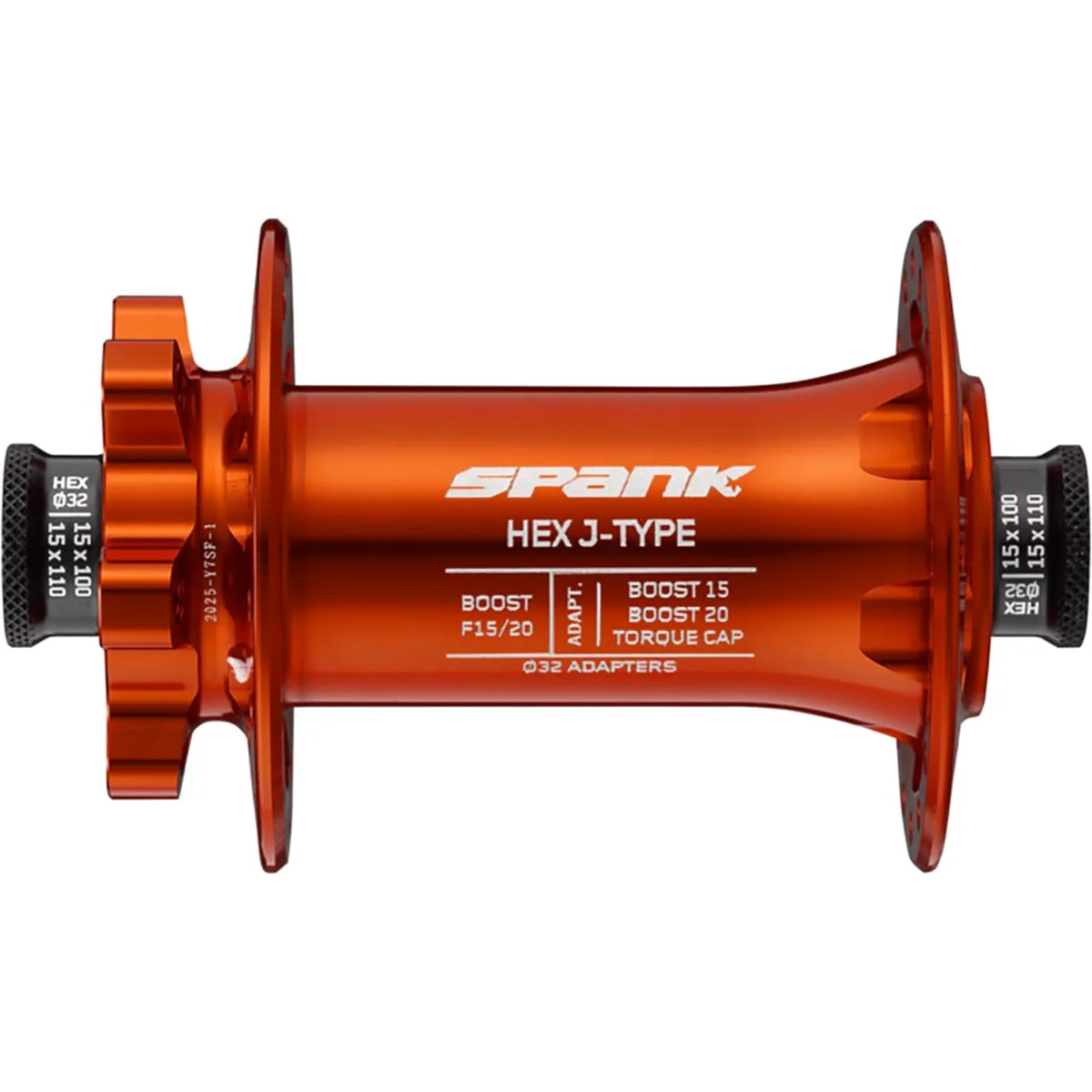 Moyeu Avant SPANK HEX J-Type 15/20 mm Boost Orange
