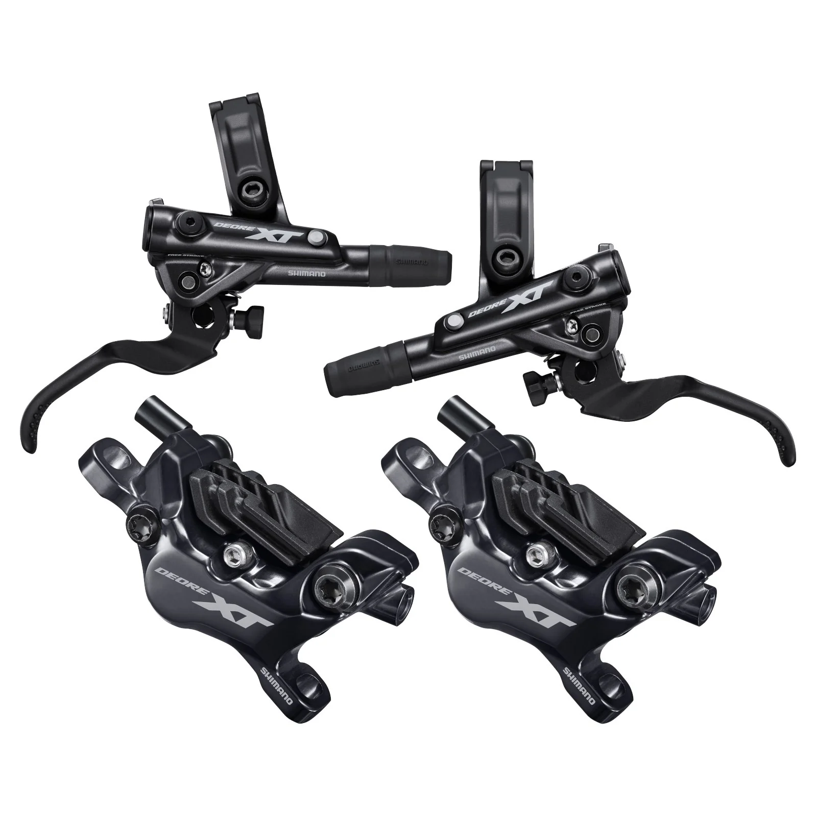 Paire de Freins SHIMANO XT M8120 4 Pistons J-KIT Plaquettes Ventilées Organique Sans Disque