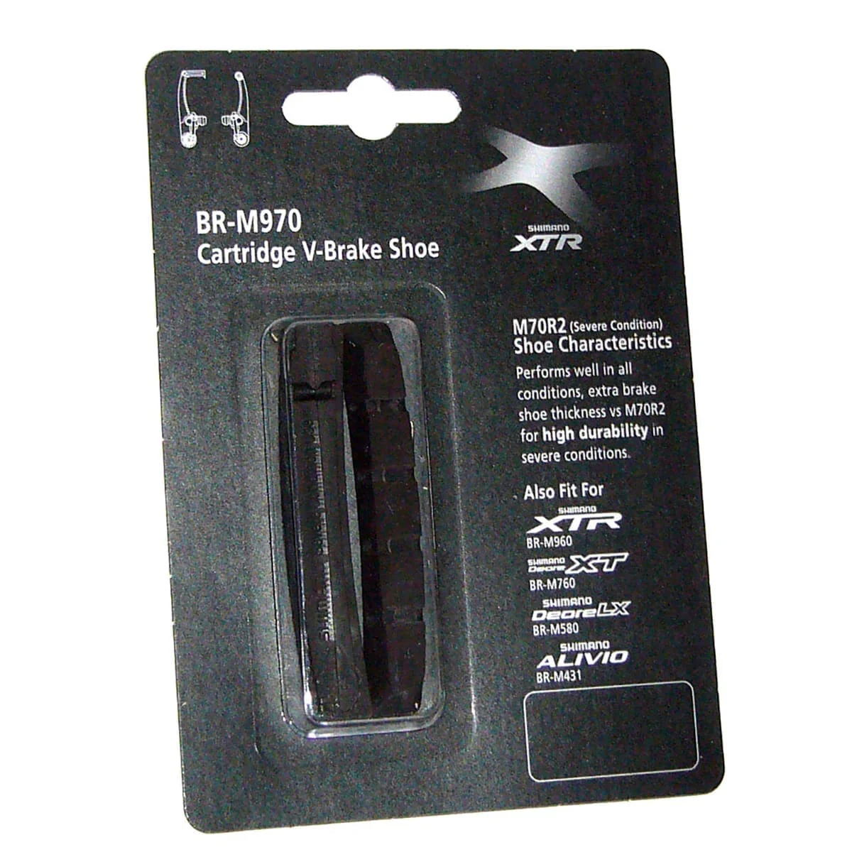 Paire de Patins à Cartouche V-Brake SHIMANO M950/739 - Image 2