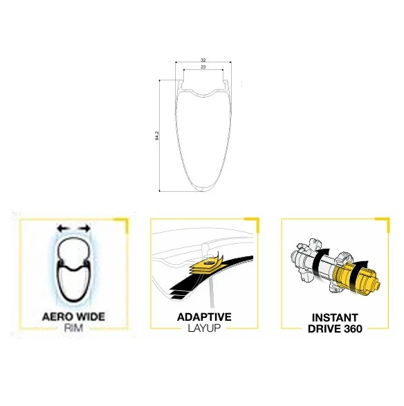 Paire de Roues MAVIC COSMIC SL 65 DISC Tubeless Ready (Center Lock) 2025 - Image 11