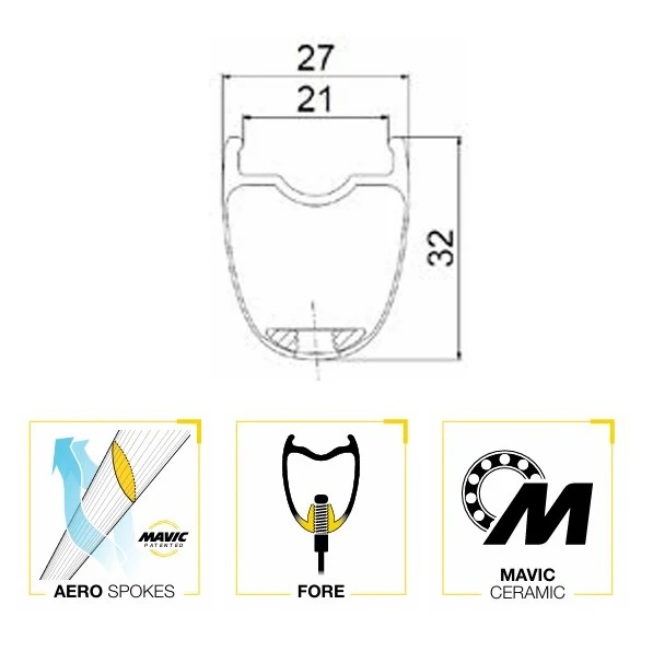 Roue Arrière MAVIC COSMIC SLR 32 DISC Tubeless Ready (Center Lock) 2025 - Image 6