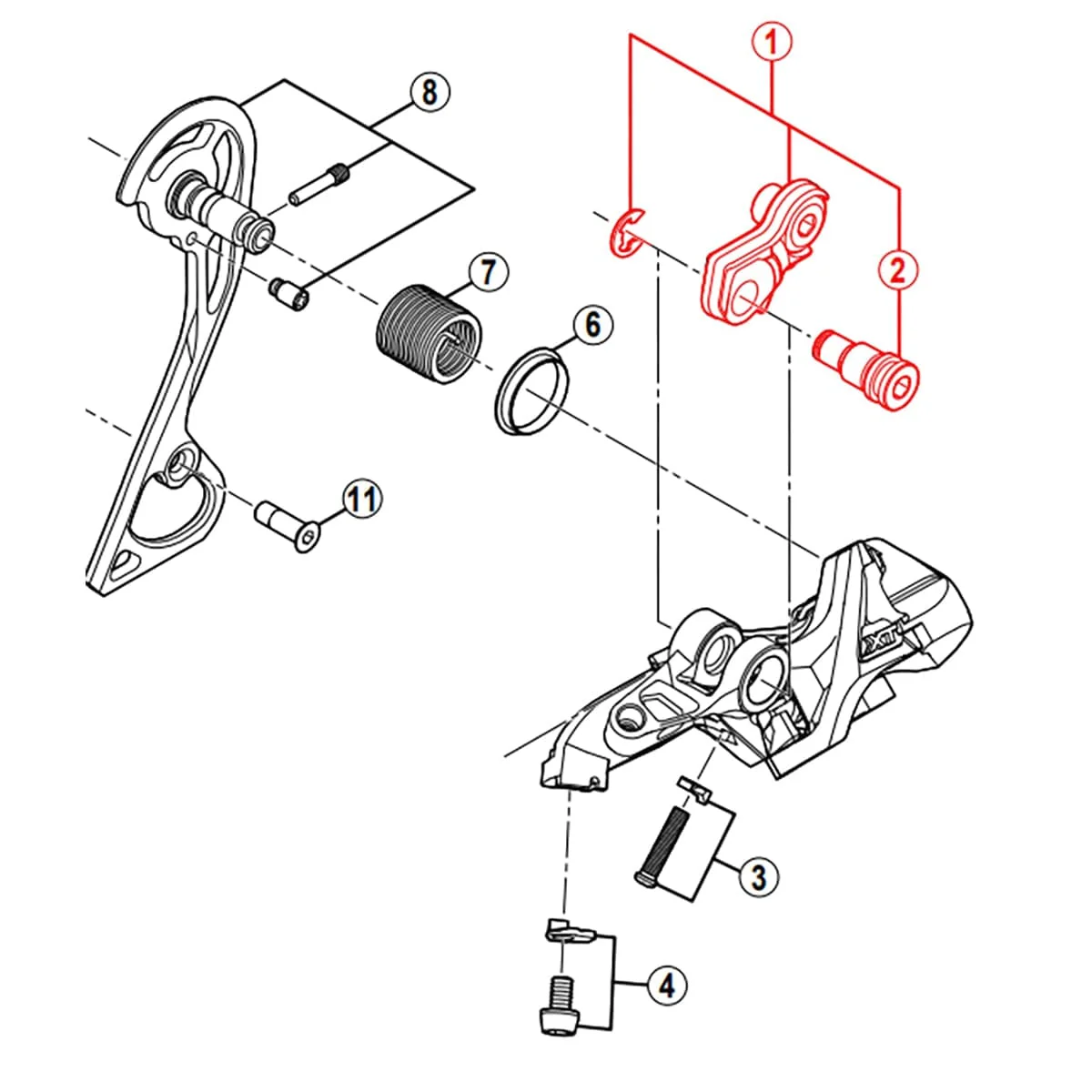 Patte de Dérailleur Arrière SHIMANO XT RD-M781 #Y5Y098010