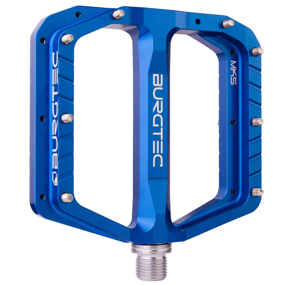 Pédales Plates BURGTEC PENTHOUSE FLAT MK5 Axe Acier Bleu