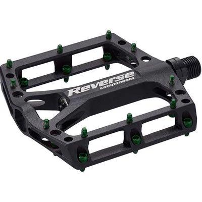 Pédales Plates REVERSE COMPONENTS BLACK ONE Noir/Vert