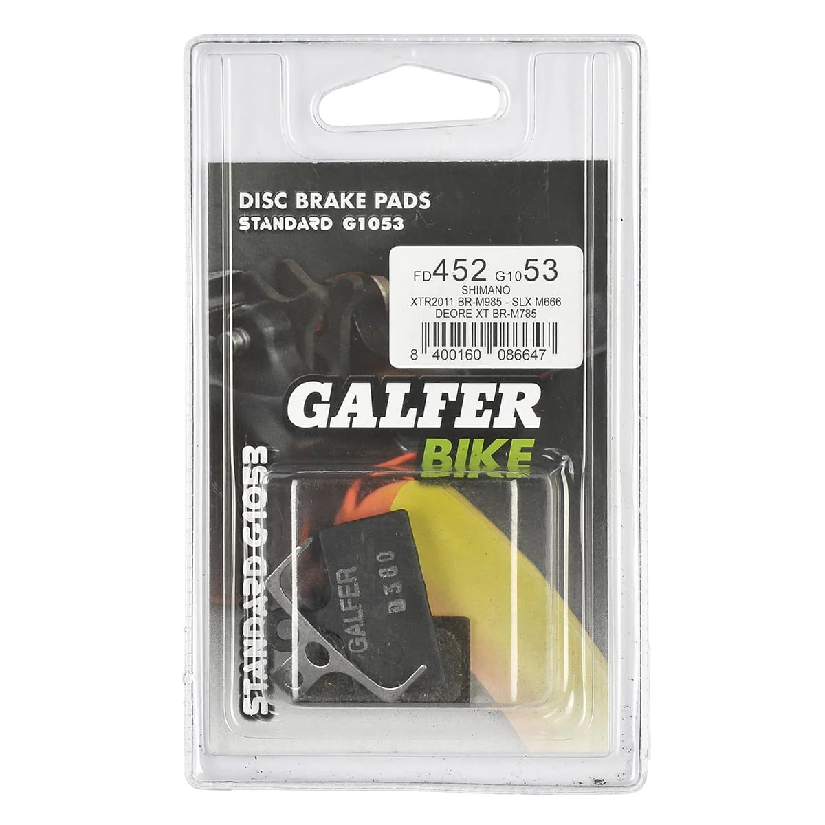 Plaquettes Semi-Métalliques GALFER PERFORMANCE Shimano XTR / XT / SLX / Alfine - Image 3