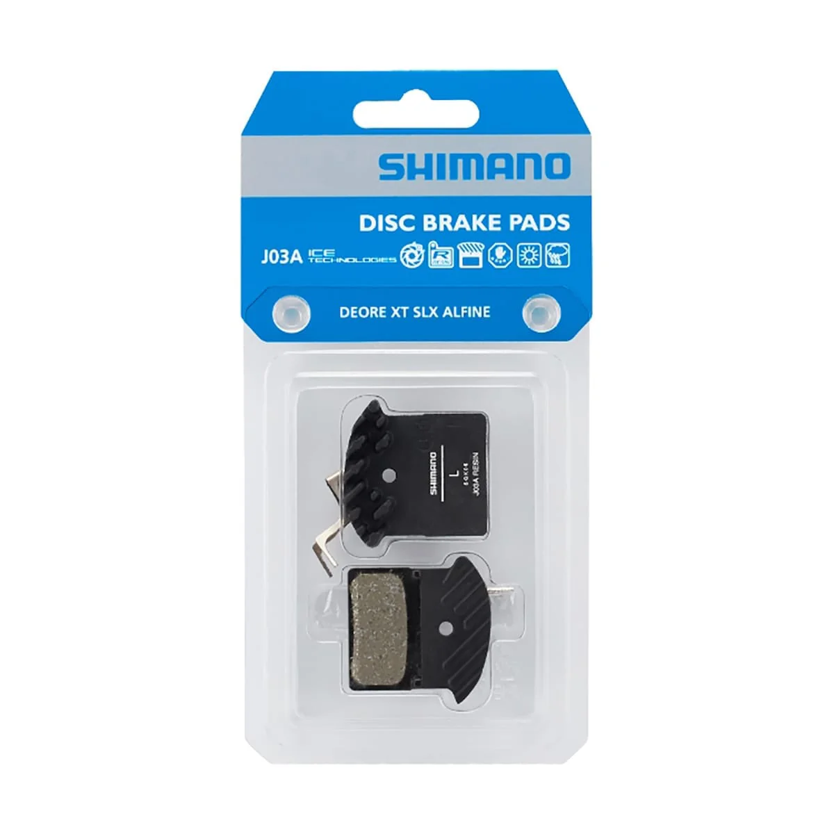Plaquettes Organiques Ventilées SHIMANO J03A 2 Pistons XTR / XT / SLX / DEORE - Image 3