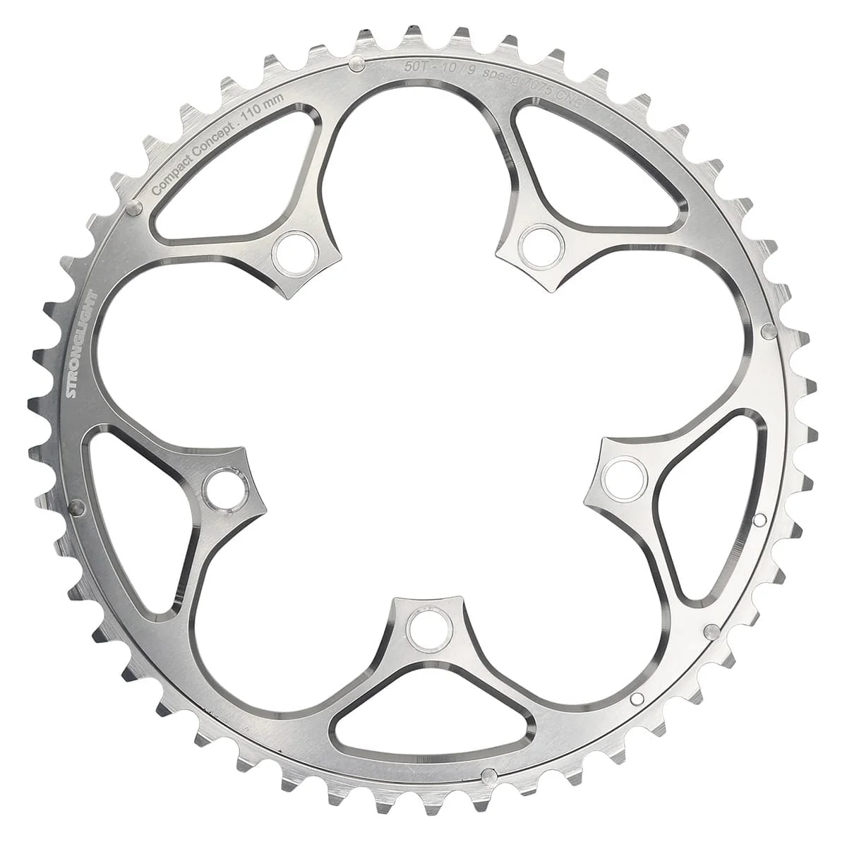 Plateau Extérieur 9/10V STRONGLIGHT ALU 7075 Type S 110mm Argent