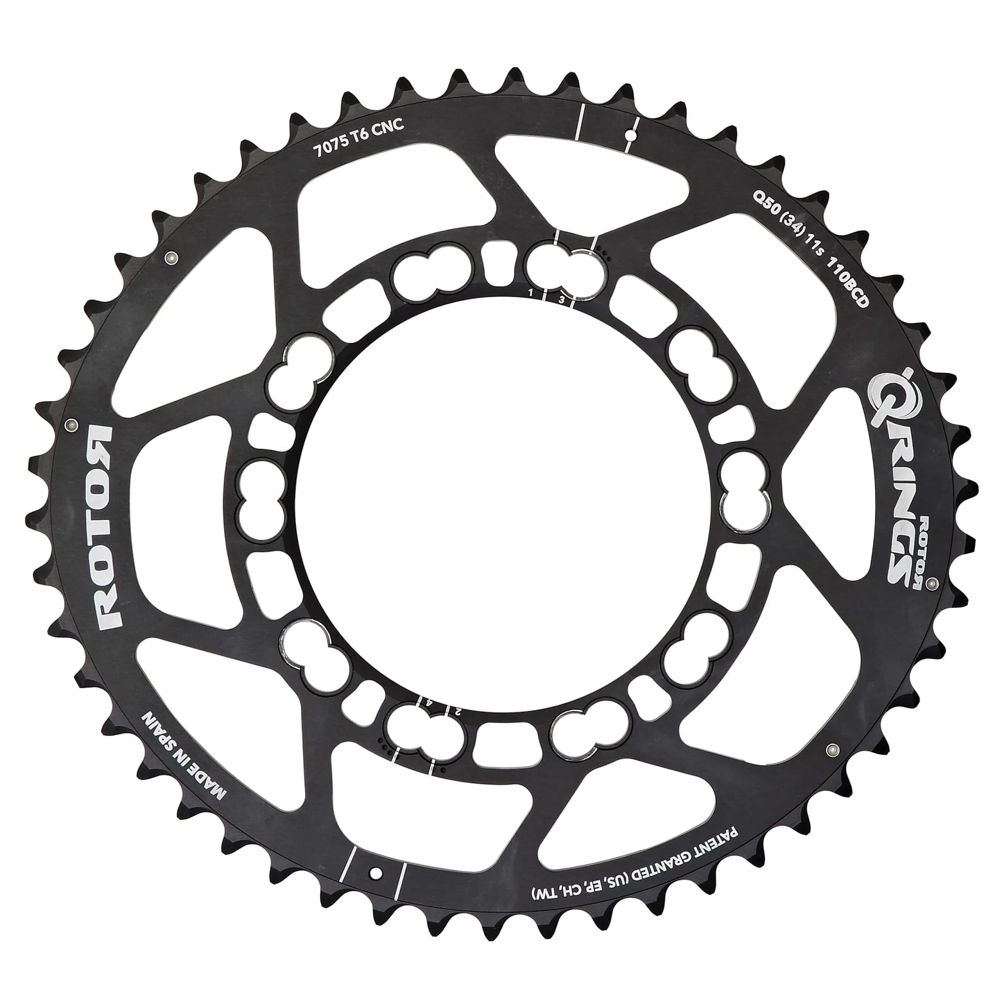 Plateau Extérieur Ovale 10/11V ROTOR Q-RING 110 mm - Image 2