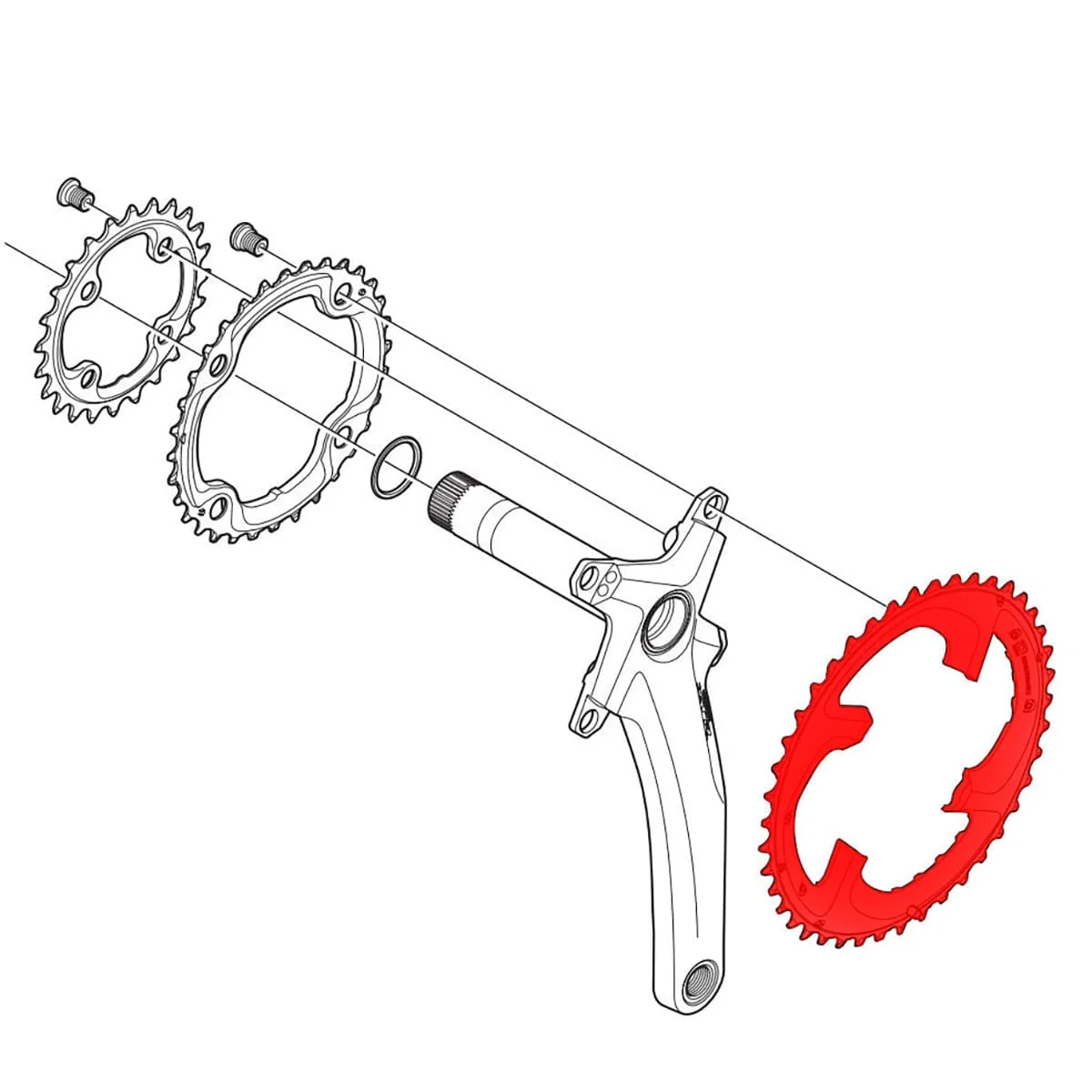 Plateau Extérieur SHIMANO XTR M980 10V 4 Trous 104mm - Image 3