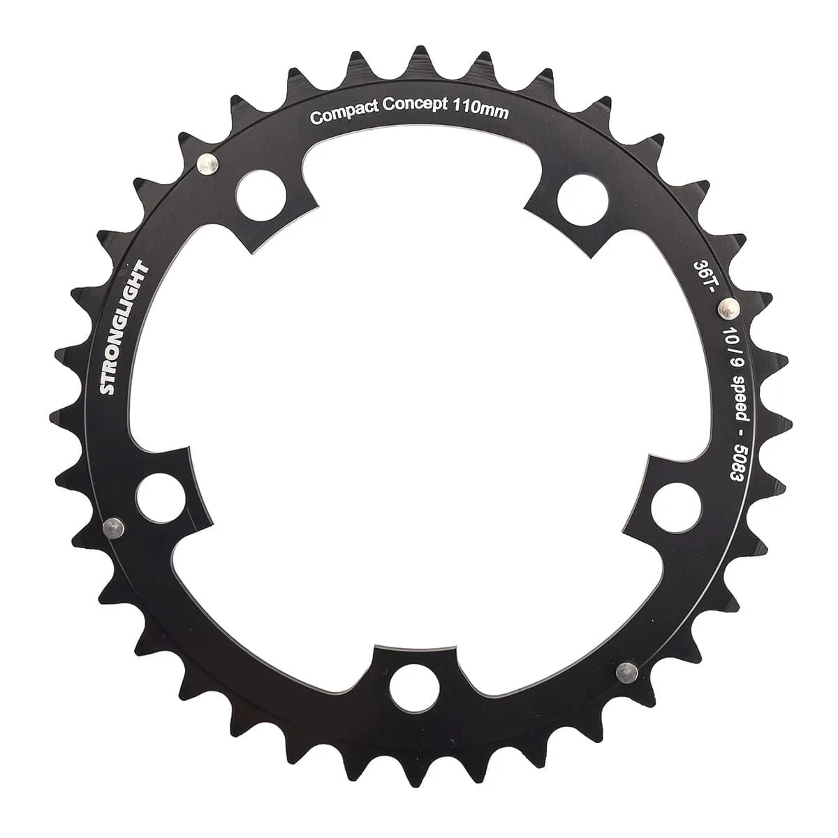 Plateau Intérieur 9/10V STRONGLIGHT ALU 5083 Type S 110mm Noir