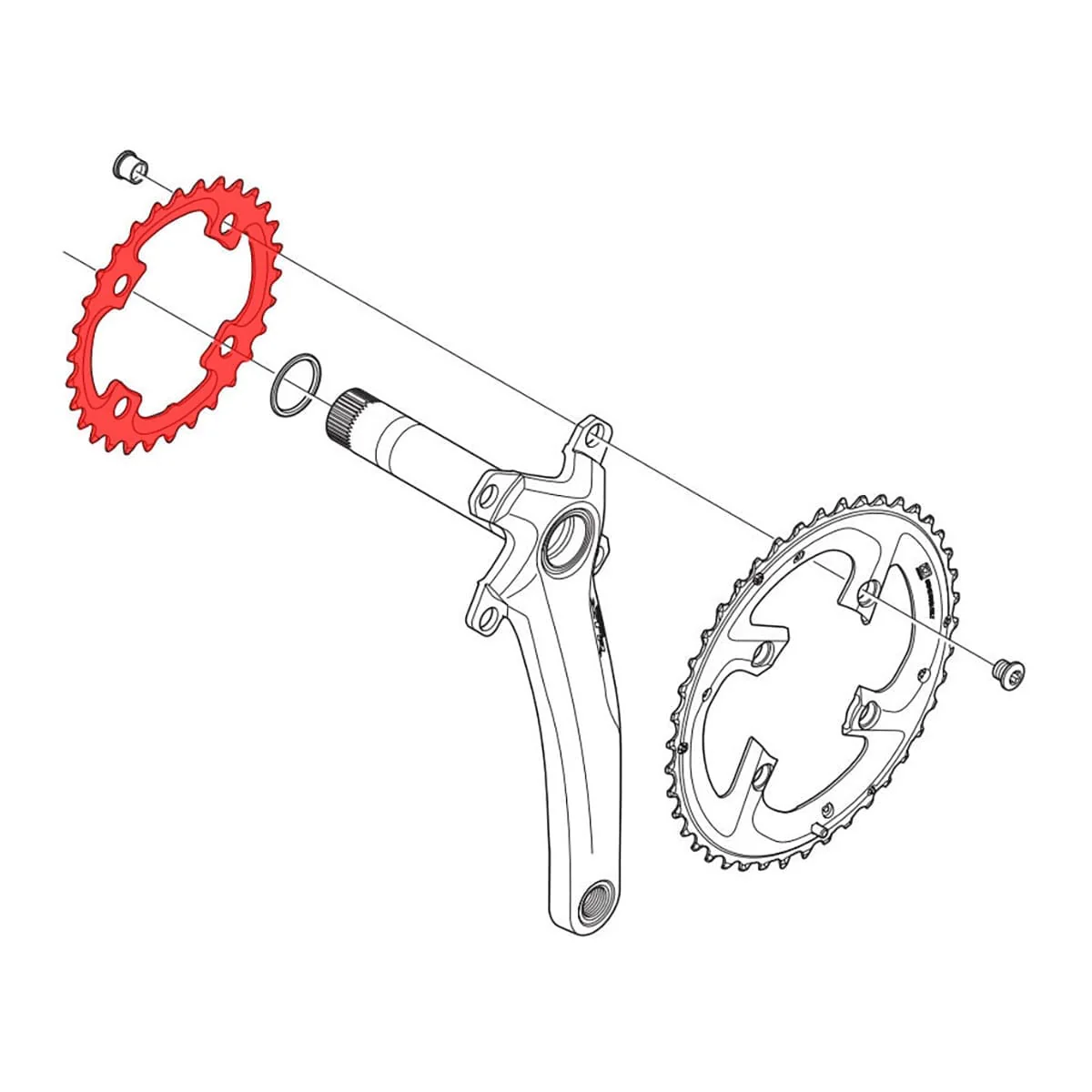 Plateau Intérieur SHIMANO XTR M985 10V 4 Trous 88mm - Image 3