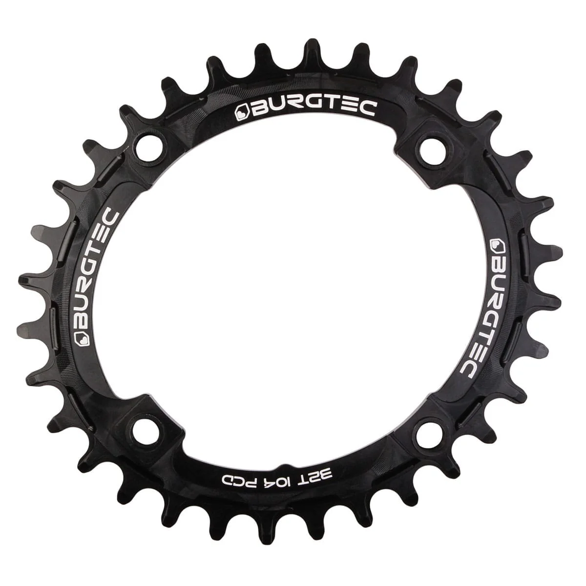 Plateau Mono BURGTEC THICK THIN OVAL 10/11/12V Narrow Wide 4 Trous 104mm Noir