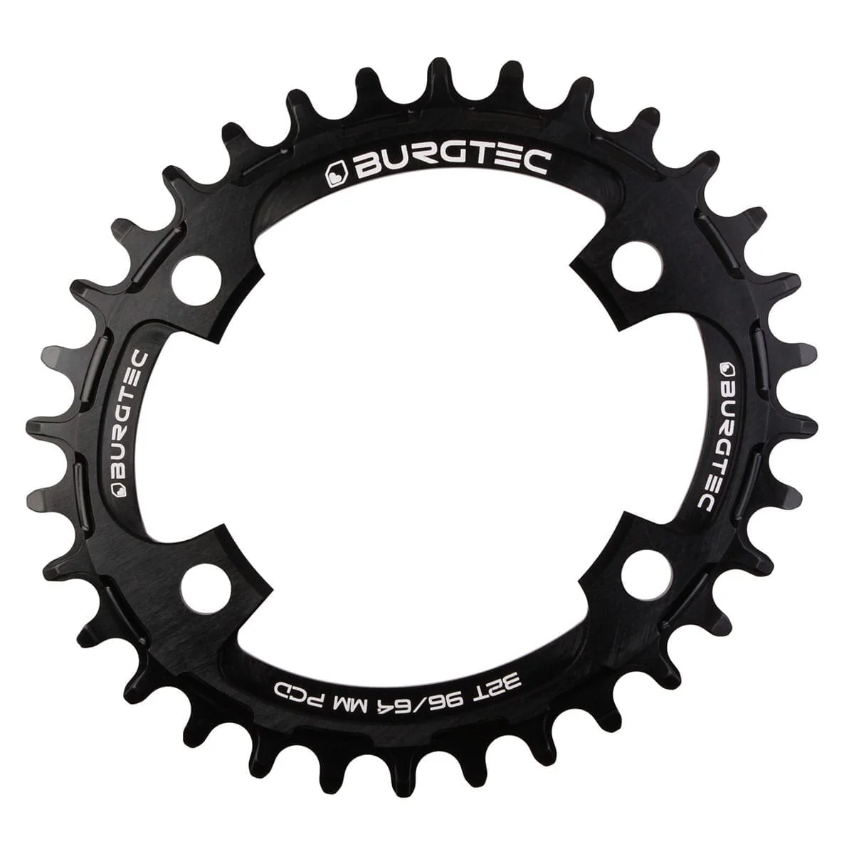 Plateau Mono BURGTEC THICK THIN OVAL 10/11/12V Narrow Wide 4 Trous 64/96mm Noir