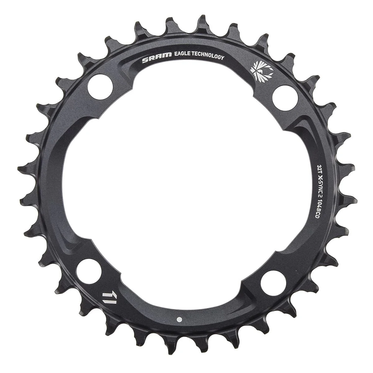 Plateau Mono SRAM EAGLE X-SYNC2 12V 4 Trous 104mm